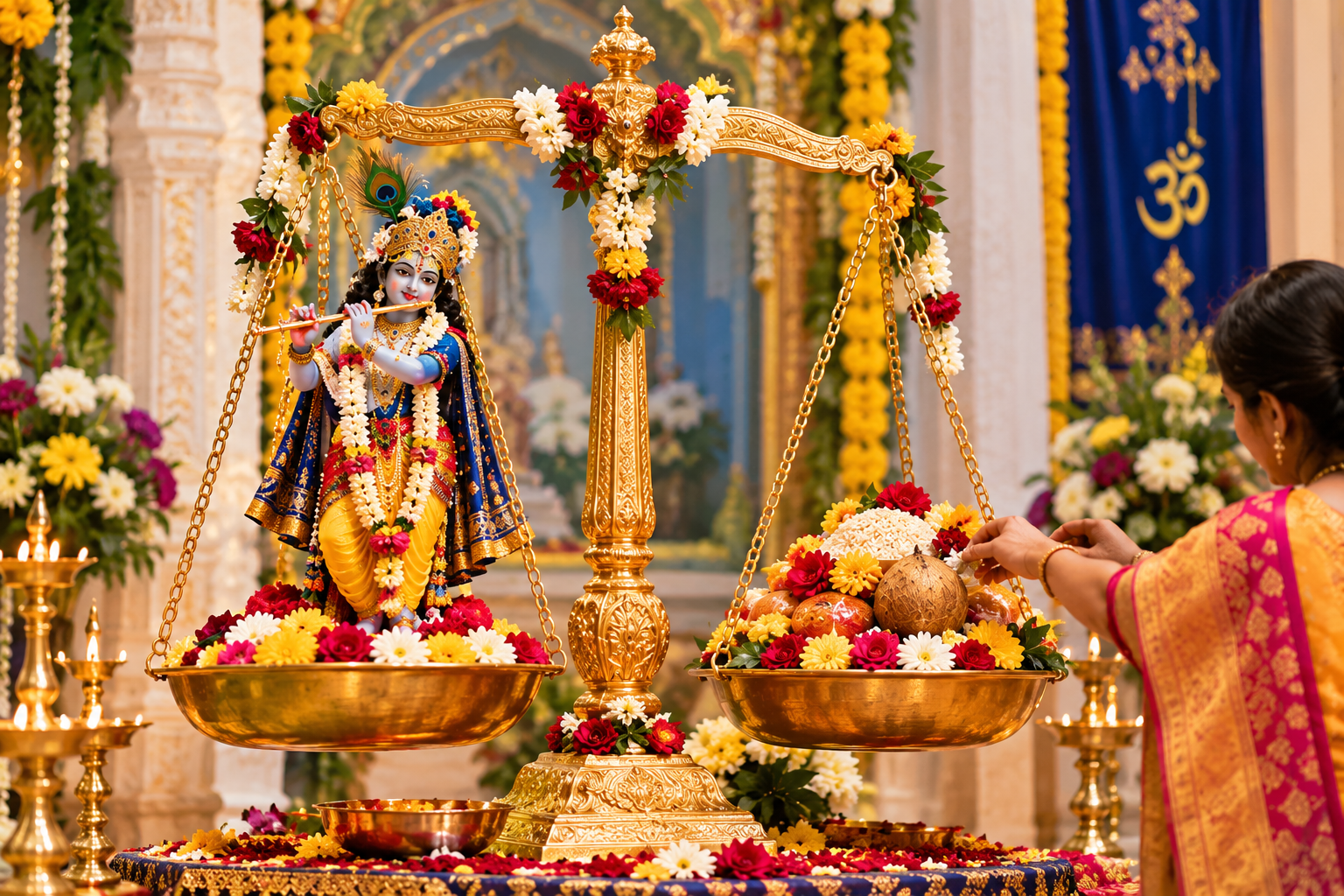Shri Krishna Tuladaan at Krishna Dham Delaware